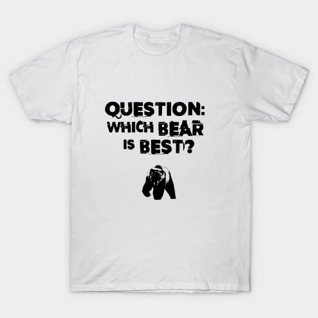 Which Bear Is Best? T-Shirt by JurassicArt